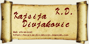 Kajsija Divjaković vizit kartica
